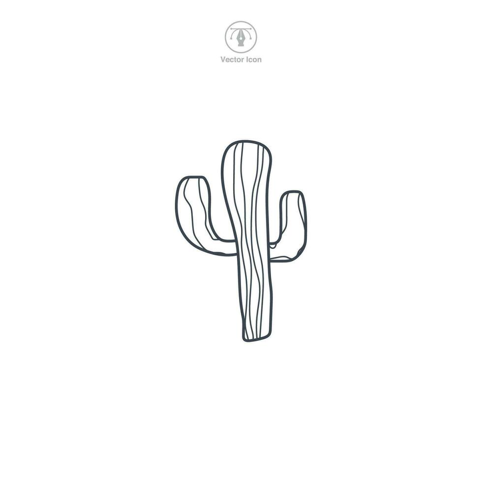 cactus icona simbolo vettore illustrazione isolato su bianca sfondo