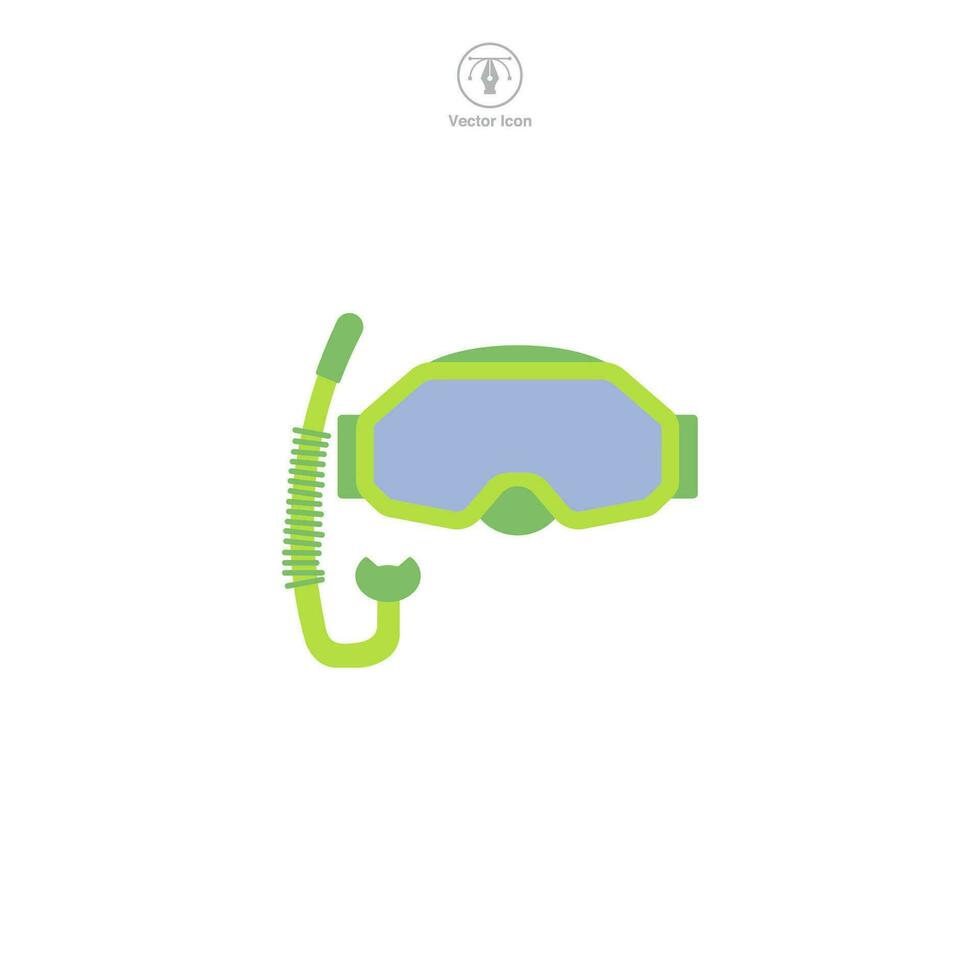 nuoto occhiali icona simbolo vettore illustrazione isolato su bianca sfondo