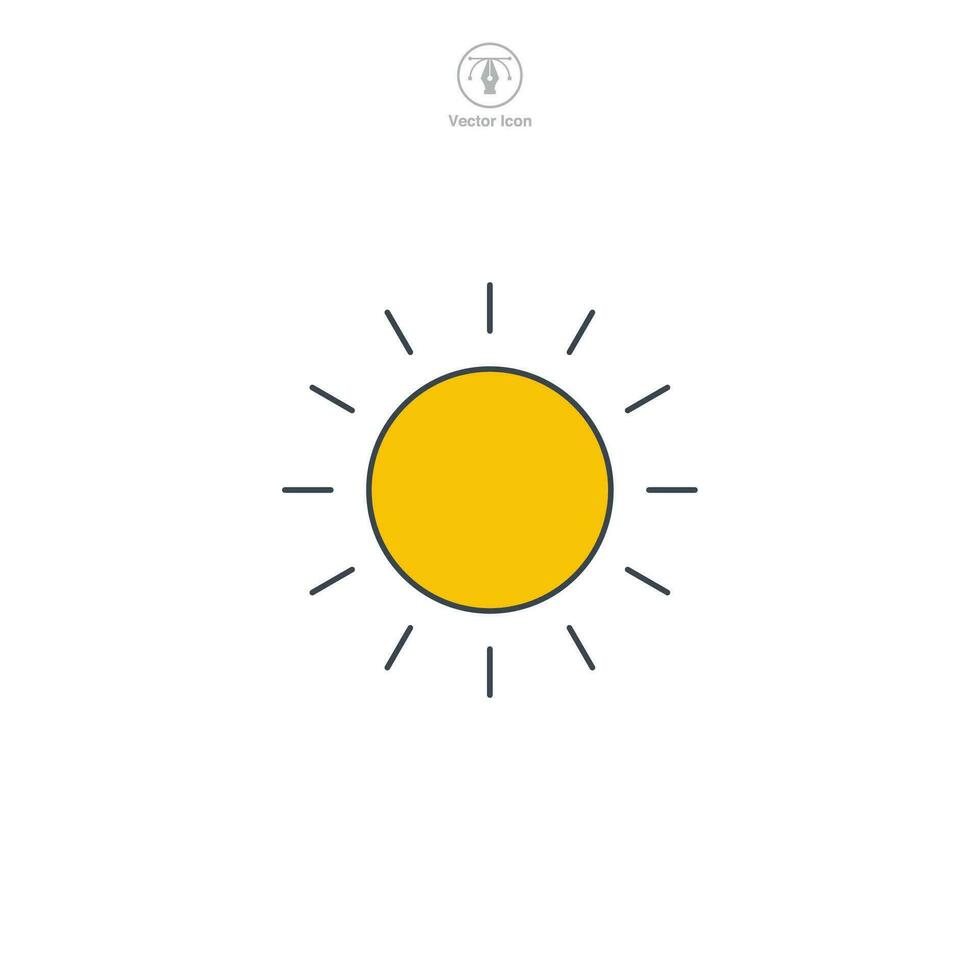 sole icona simbolo vettore illustrazione isolato su bianca sfondo