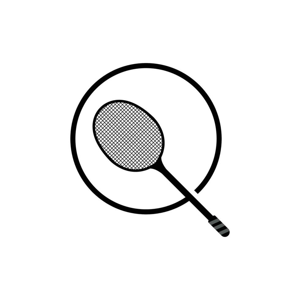 badminton logo disegno, gli sport vettore, volano logo, badminton torneo, semplice minimalista distintivo vettore