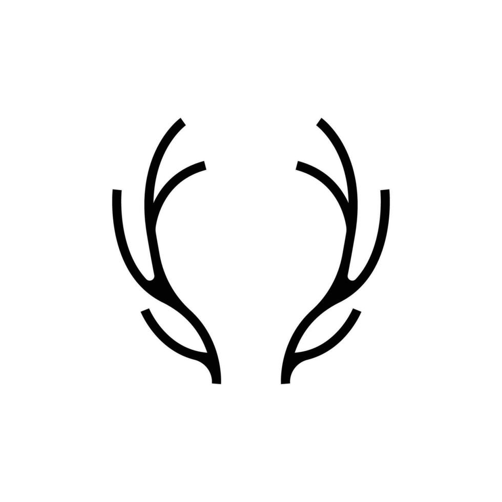 cervo corno logo, animale vettore, minimalista semplice disegno, illustrazione simbolo icona vettore