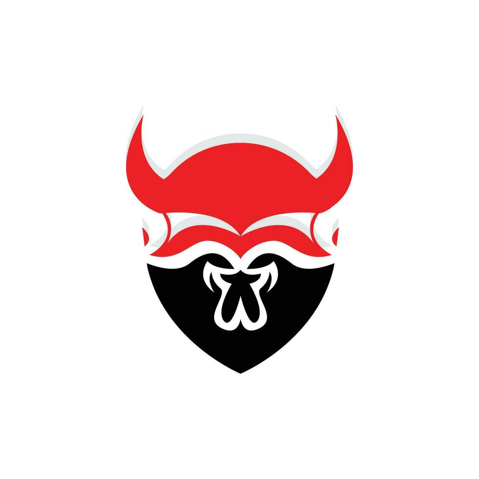 Toro logo disegno, Toro testa vettore, semplice Vintage ▾ bufalo e mucca lungo corno vettore
