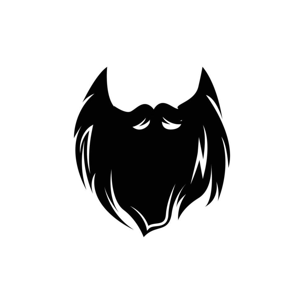 barba logo disegno, maschio viso aspetto vettore, per negozio di babbuini, capelli, aspetto esteriore, marca etichetta vettore