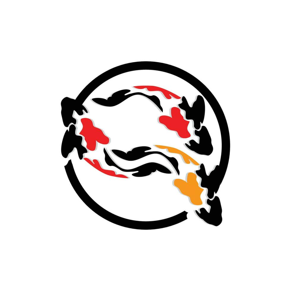 koi pesce logo disegno, Cinese fortunato e trionfo ornamentale pesce vettore, azienda marca oro pesce icona vettore