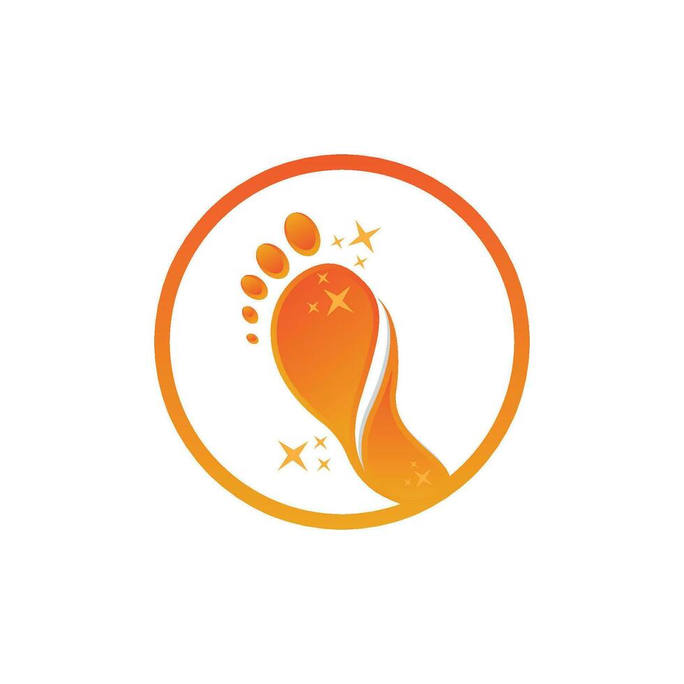 piede cura logo design Salute illustrazione donna pedicure salone vettore