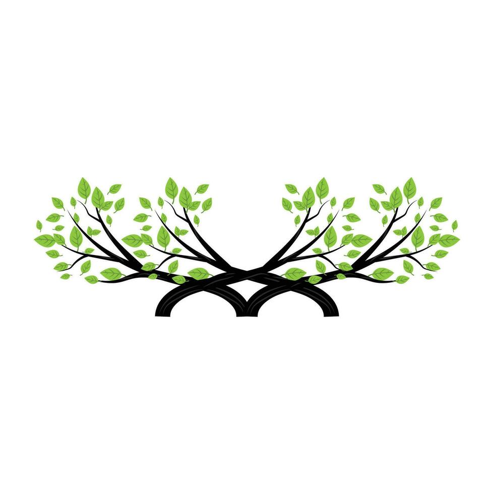 Bonsai albero logo. semplice minimalista silhouette disegno, pianta vettore, icona illustrazione elemento vettore