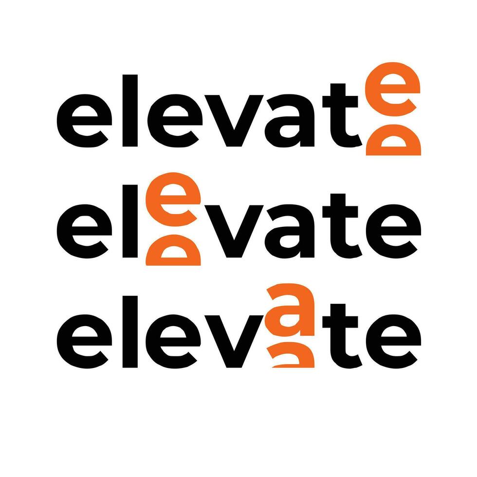 elevare lettera logo icona design vettore