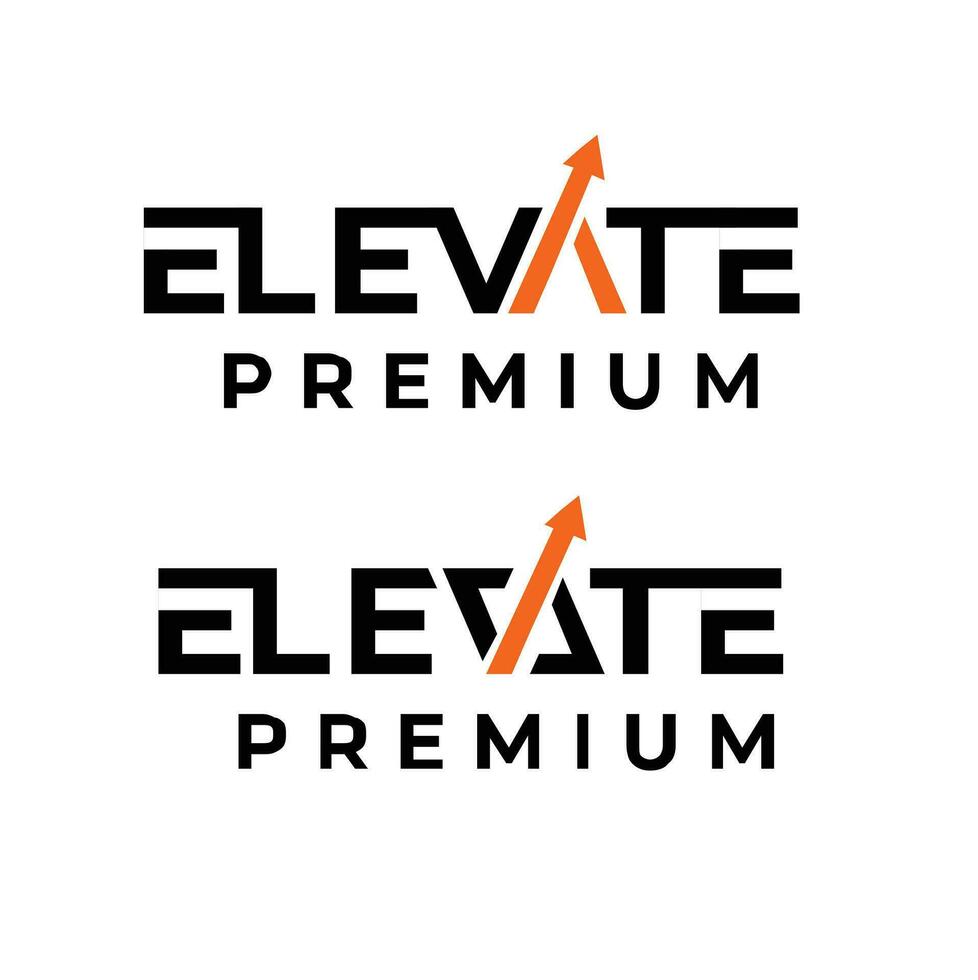 elevare lettera logo icona design vettore