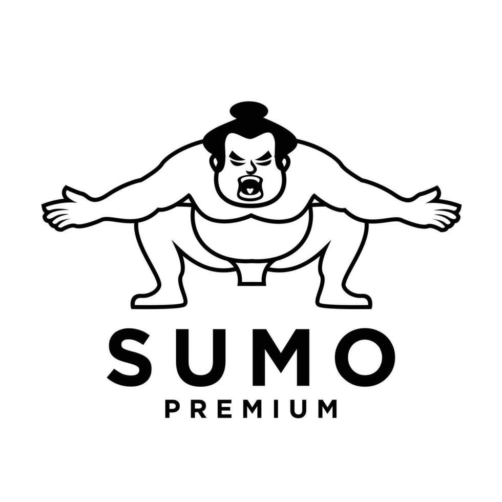 sumo portafortuna logo icona design illustrazione vettore