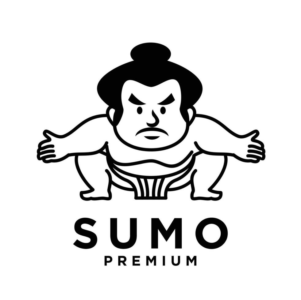 sumo portafortuna logo icona design illustrazione vettore