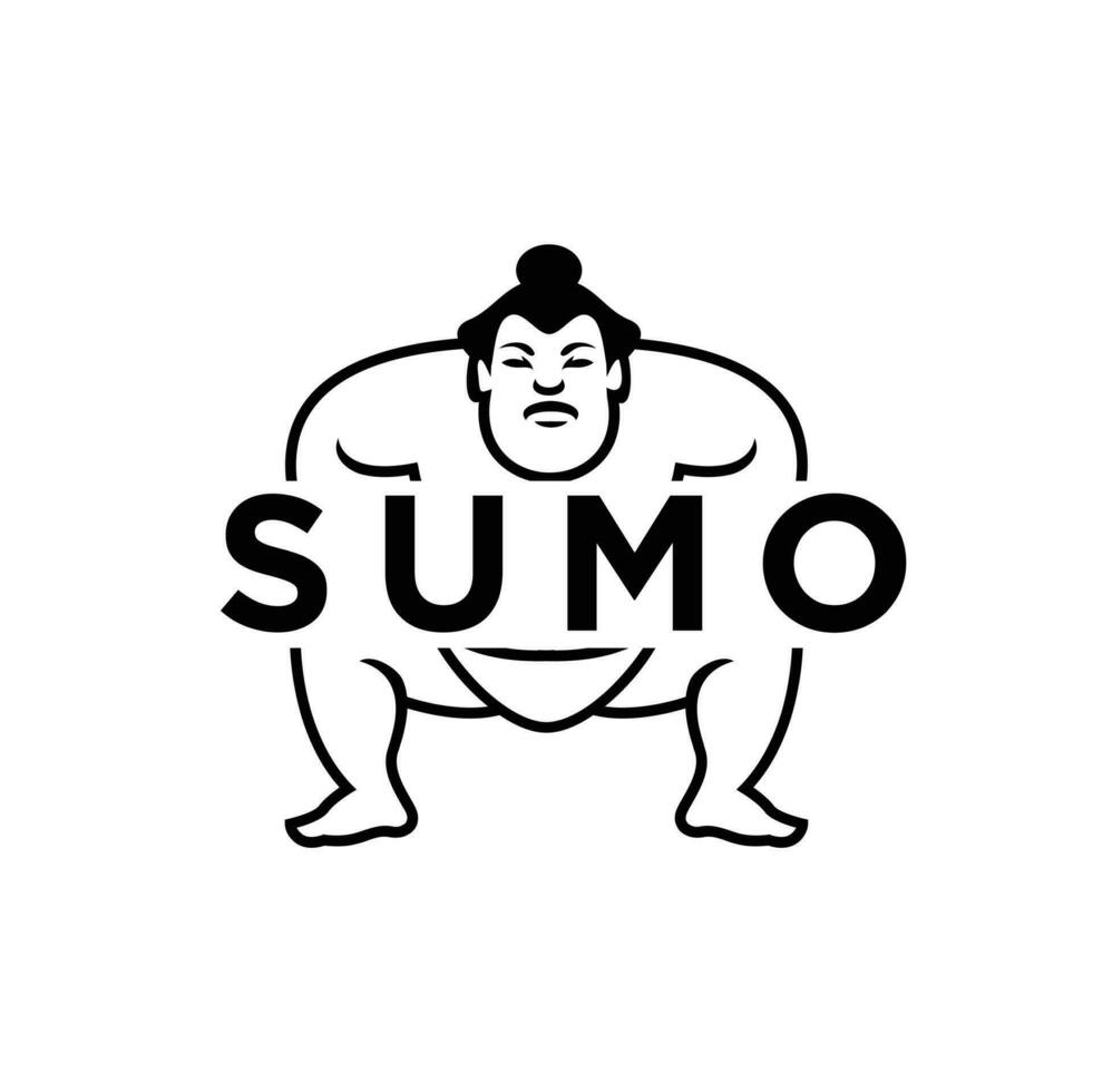 sumo portafortuna logo icona design illustrazione vettore