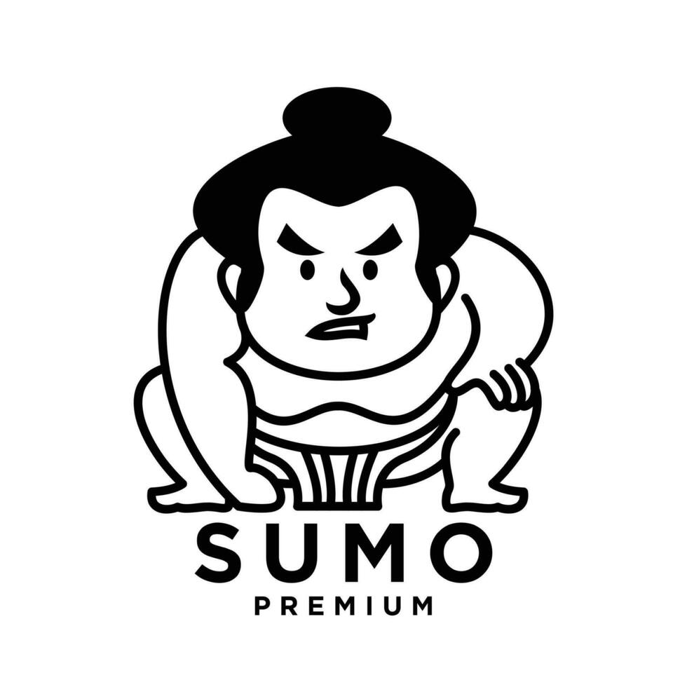 sumo portafortuna logo icona design illustrazione vettore