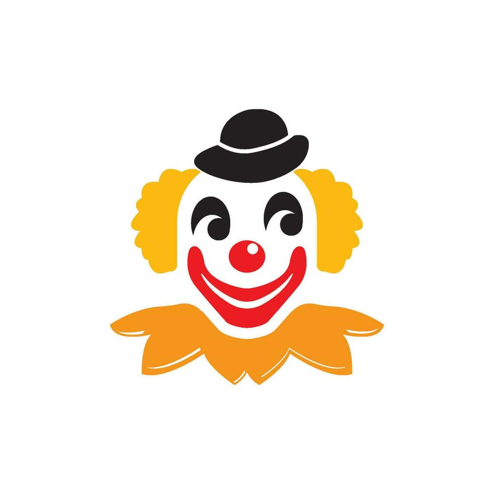 clown personaggio logo icona, vettore illustrazione design modello.