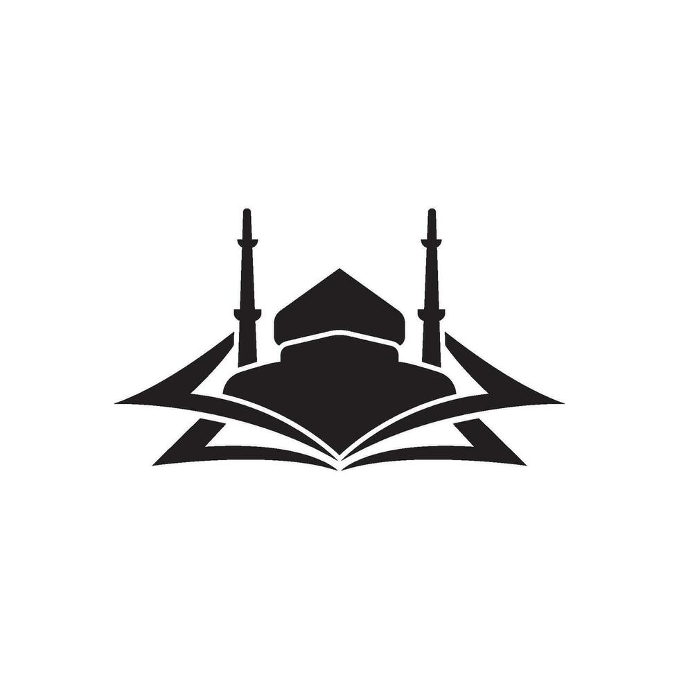 islamico libro icona logo simbolo, illustrazione design modello. vettore