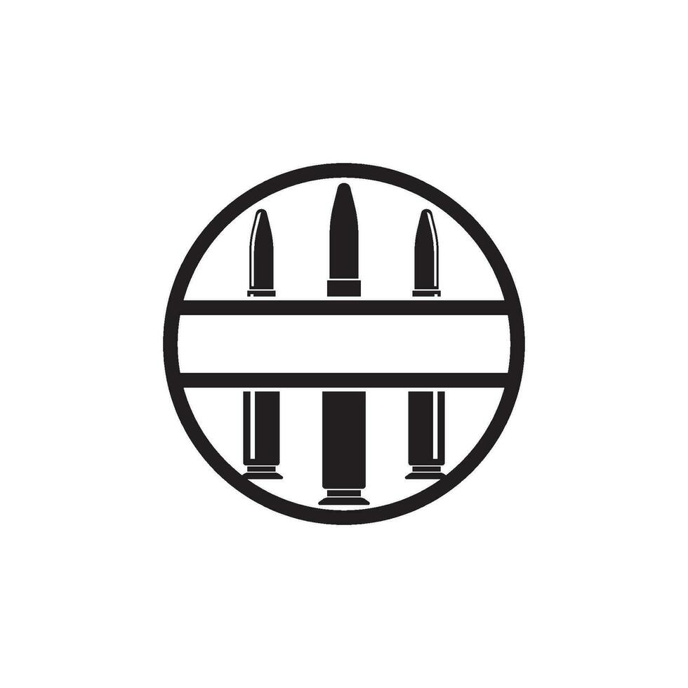 proiettile icona logo, illustrazione design modello vettore. vettore