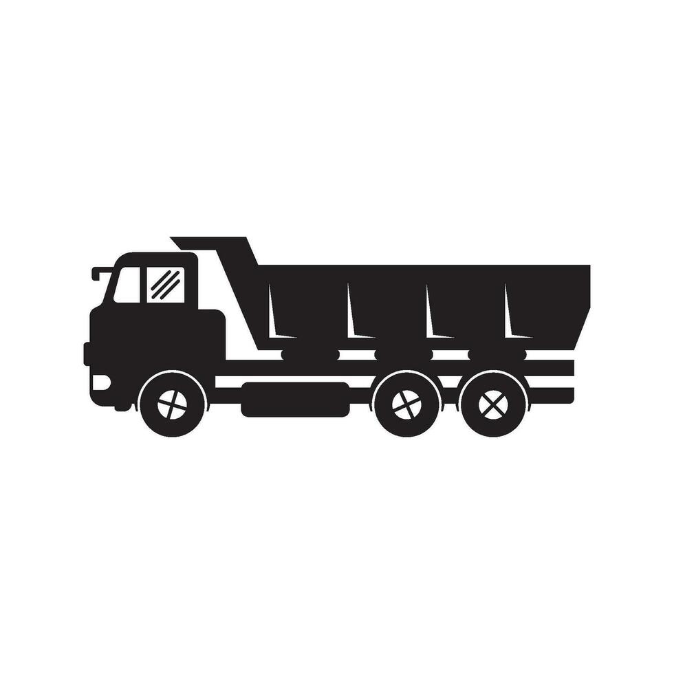 cumulo di rifiuti camion icona.vettore illustrazione logo design. vettore