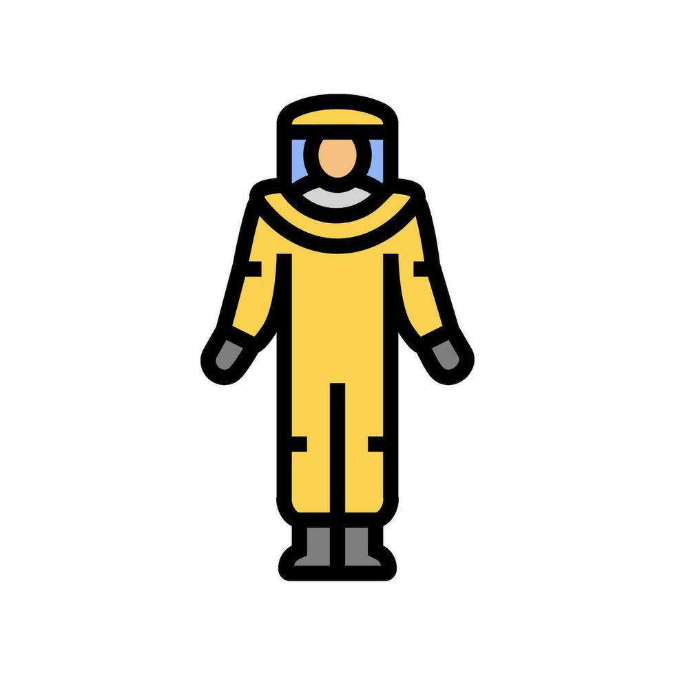 radiazione completo da uomo nucleare energia colore icona vettore illustrazione
