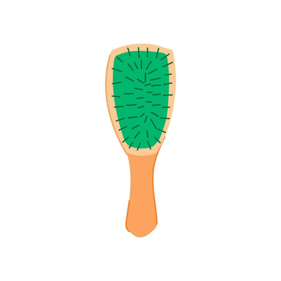 attrezzatura capelli spazzola cartone animato vettore illustrazione
