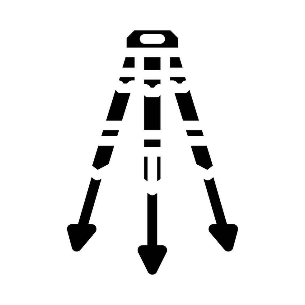 geometri tripode civile ingegnere glifo icona vettore illustrazione