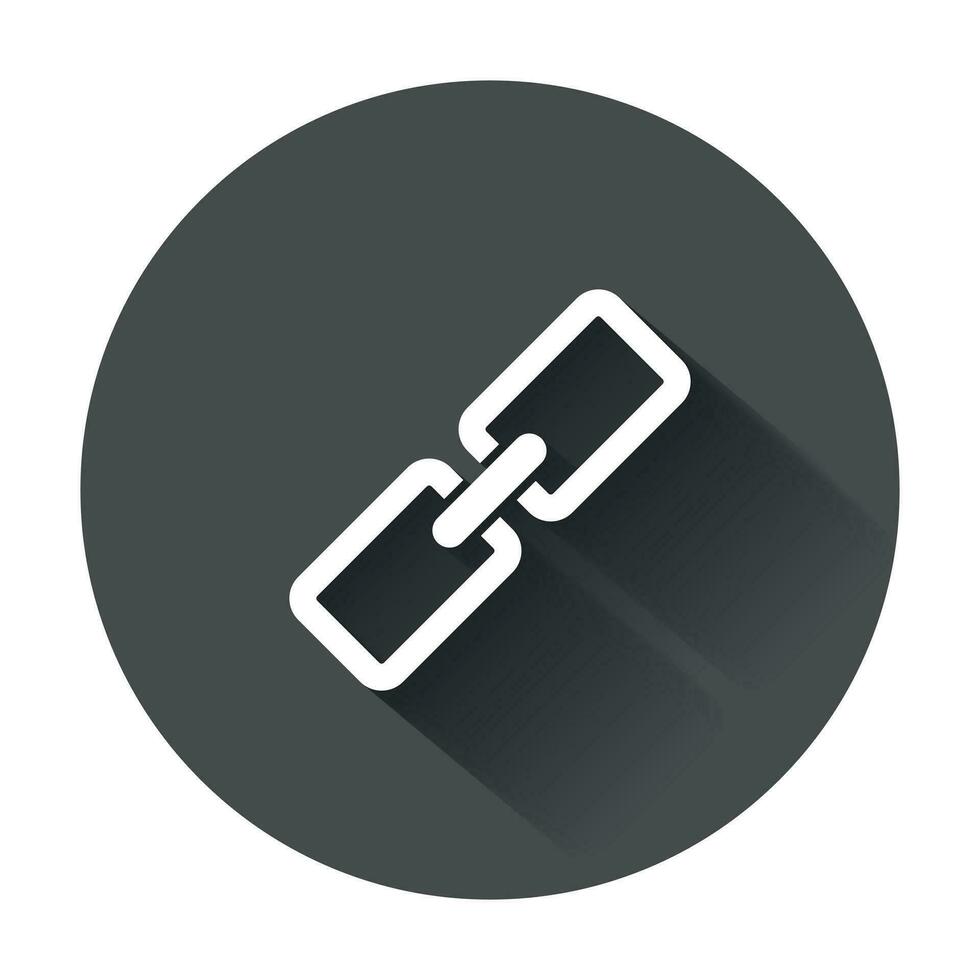 catena icona vettore illustrazione nel piatto stile. connessione simbolo per ragnatela luogo disegno, logo, app, ui con lungo ombra.