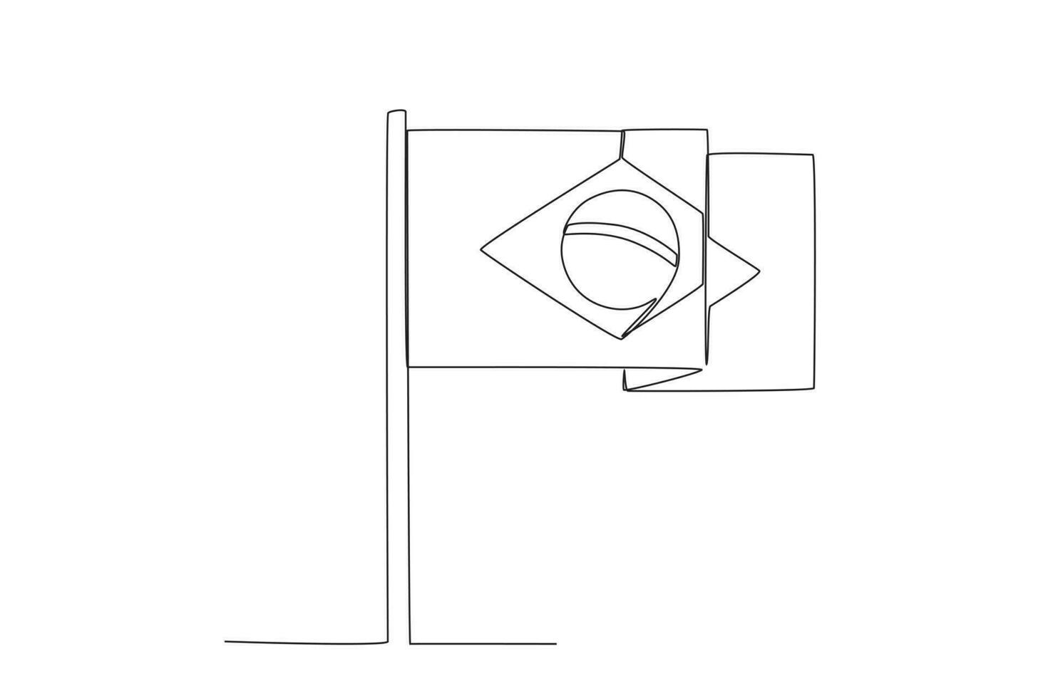 un' brasiliano bandiera volante vettore