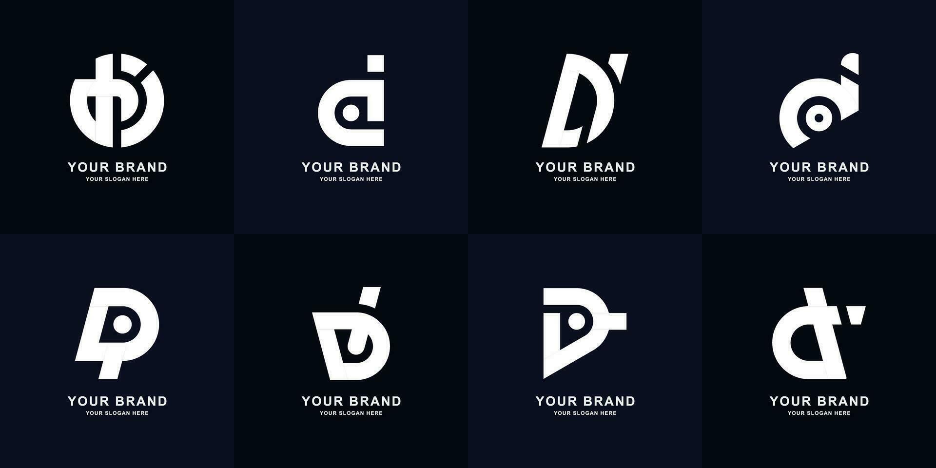 collezione lettera di o id monogramma logo design vettore
