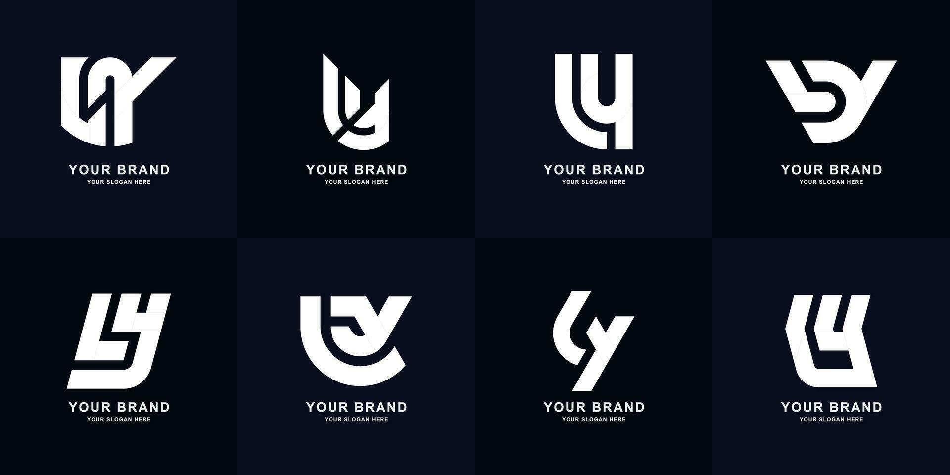 collezione lettera LY o yl monogramma logo design vettore