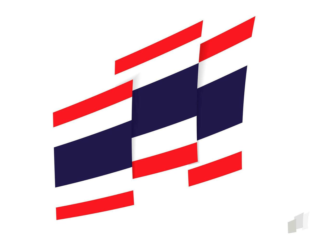 Tailandia bandiera nel un astratto strappato design. moderno design di il Tailandia bandiera. vettore