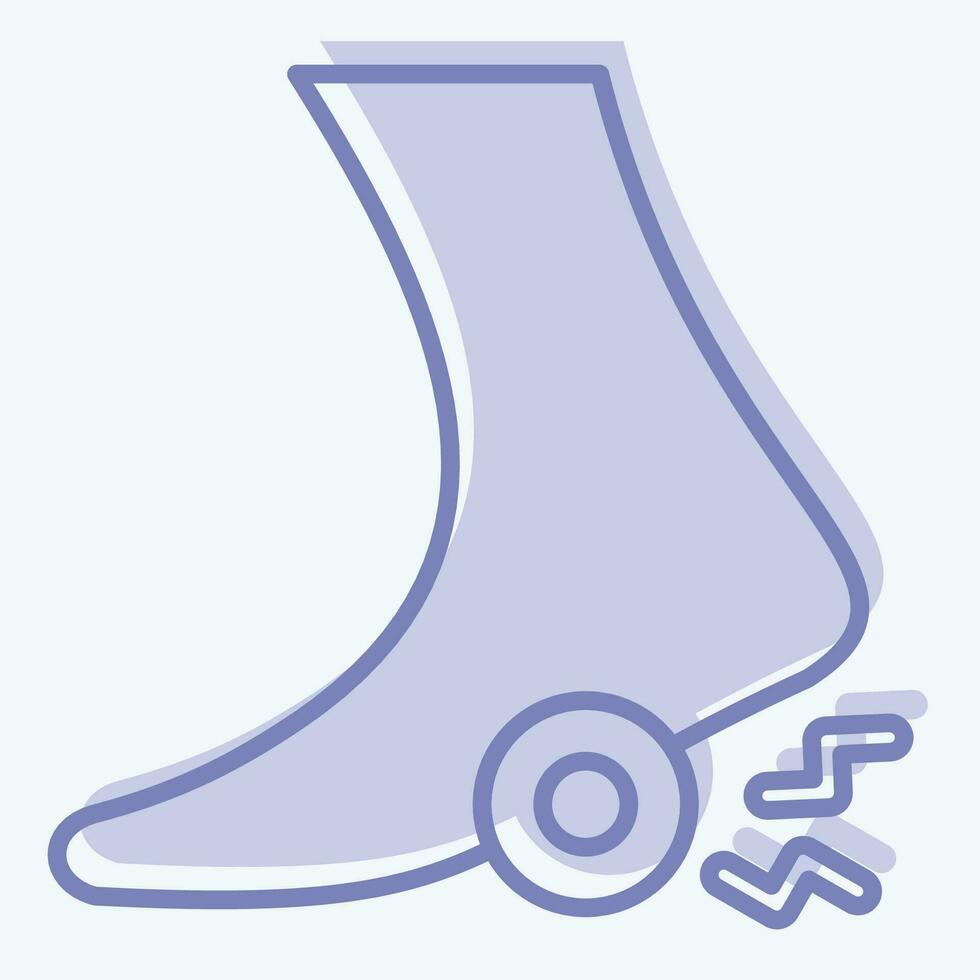icona piede 2. relazionato per corpo dolore simbolo. Due tono stile. semplice design modificabile. semplice illustrazione vettore