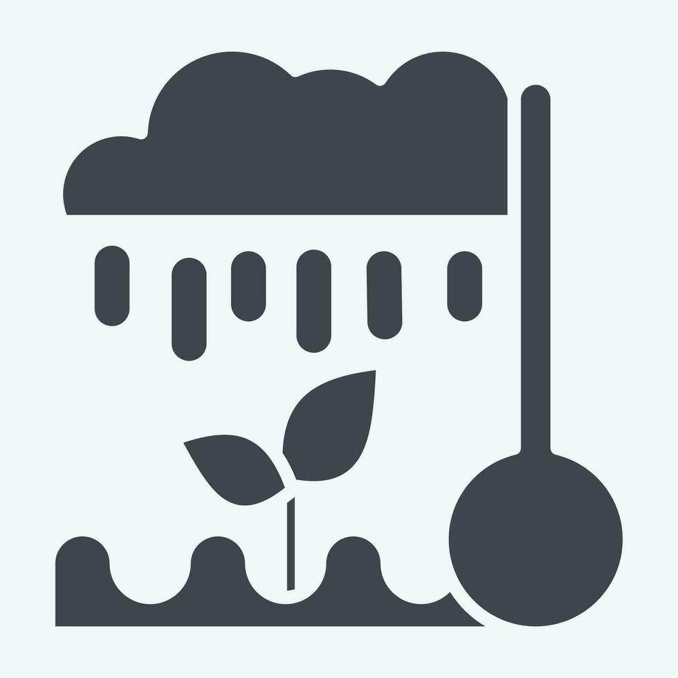 icona clima. relazionato per agricoltura simbolo. glifo stile. semplice design modificabile. semplice illustrazione vettore