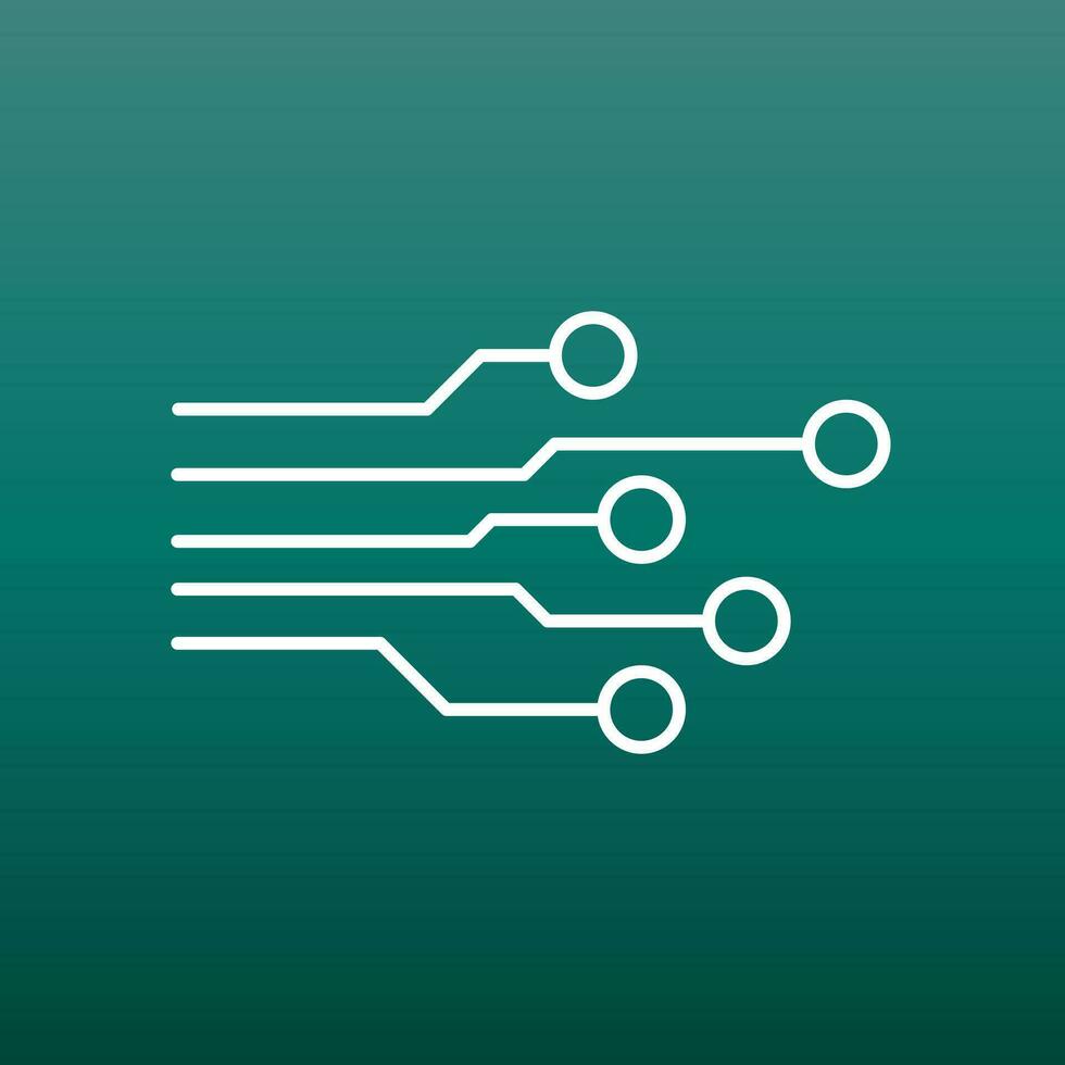 circuito tavola icona. tecnologia schema simbolo piatto vettore illustrazione su verde sfondo.