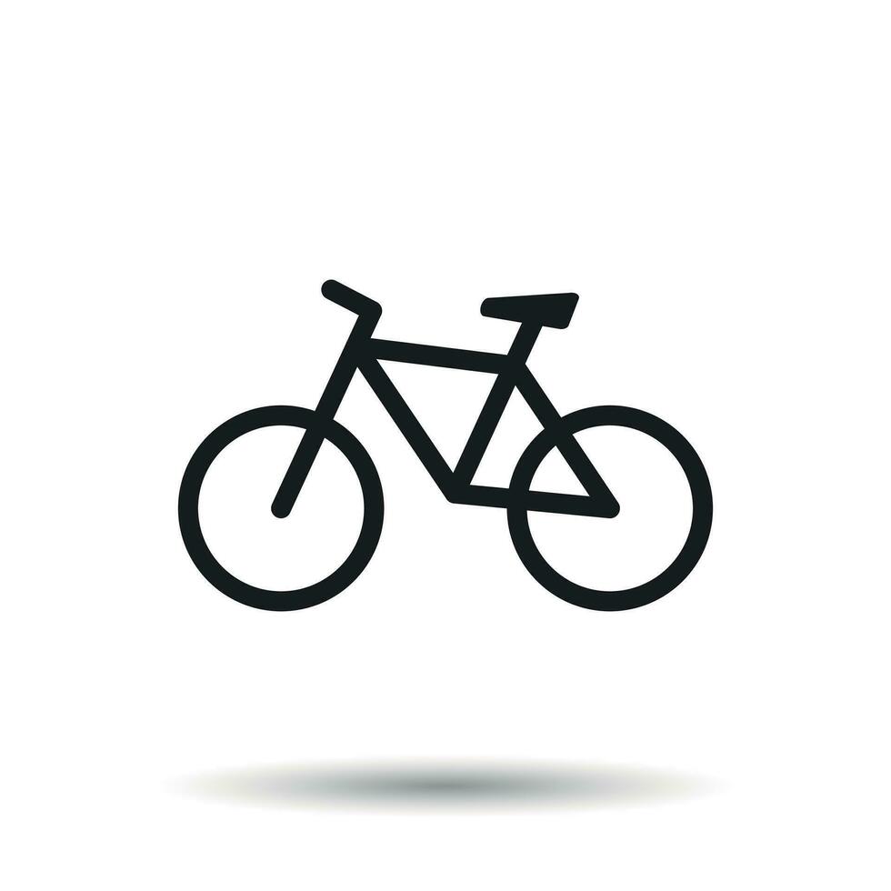bicicletta icona su bianca sfondo. bicicletta vettore illustrazione nel piatto stile. icone per disegno, sito web.