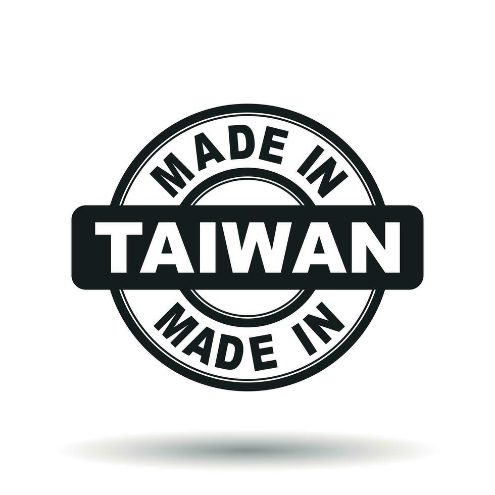 fatto nel Taiwan nero francobollo. vettore illustrazione su bianca sfondo