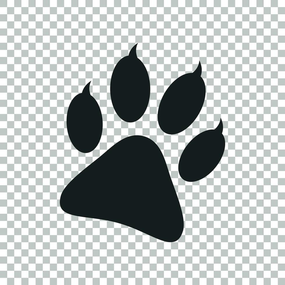 zampa Stampa icona vettore illustrazione isolato su isolato sfondo. cane, gatto, orso zampa simbolo piatto pittogramma.