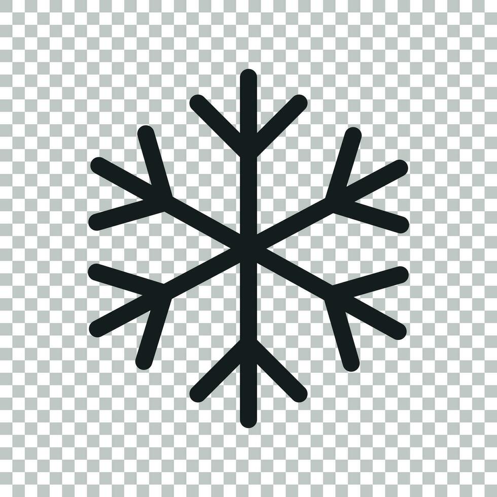 fiocco di neve icona vettore illustrazione nel piatto stile isolato su isolato sfondo. inverno simbolo per ragnatela luogo disegno, logo, app, ui.