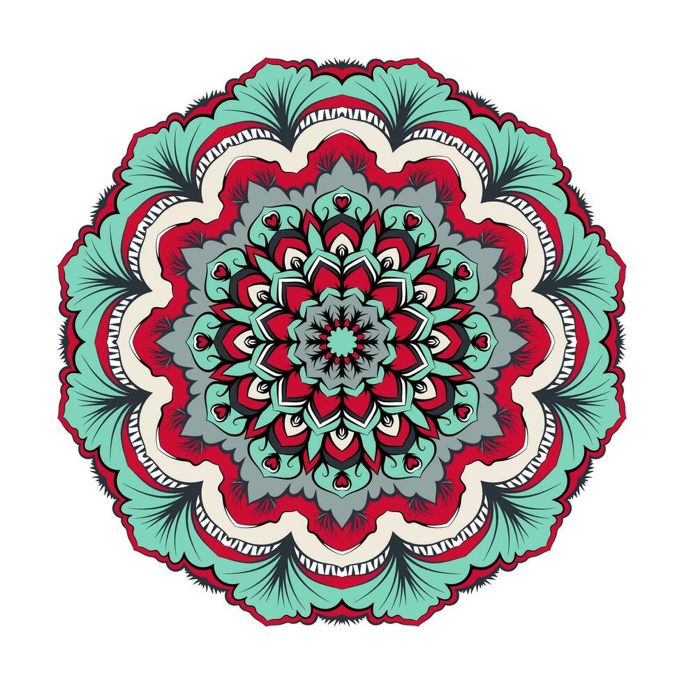 colorazione mandala design modello vettore