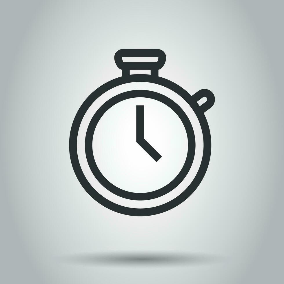 orologio Timer icona nel piatto stile. tempo allarme illustrazione su bianca sfondo. cronometro orologio attività commerciale concetto. vettore