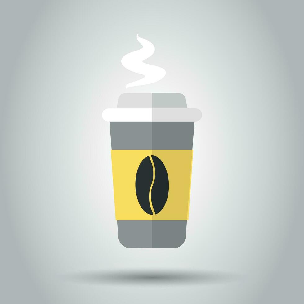 caffè, tè tazza icona nel piatto stile. caffè boccale vettore illustrazione su bianca sfondo. bevanda attività commerciale concetto.