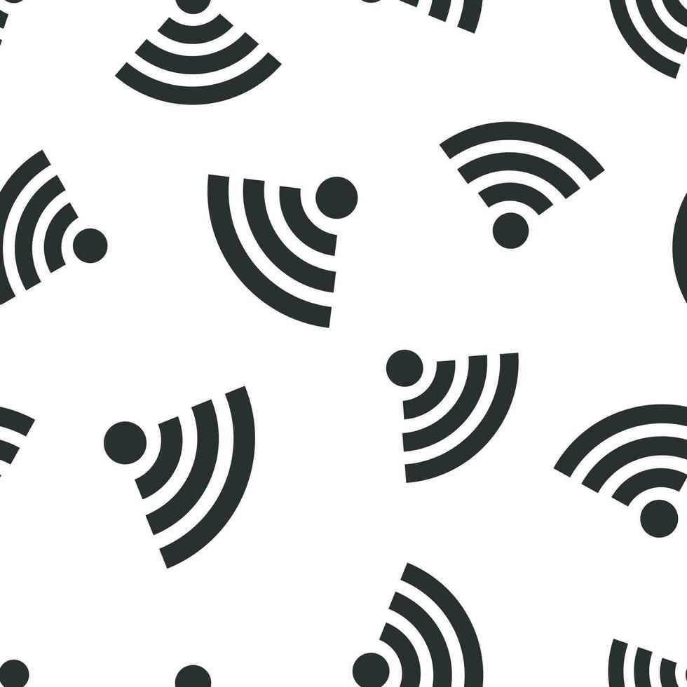 Wi-Fi Internet cartello icona senza soluzione di continuità modello sfondo. Wi-Fi senza fili tecnologia vettore illustrazione. Rete wi fi simbolo modello.