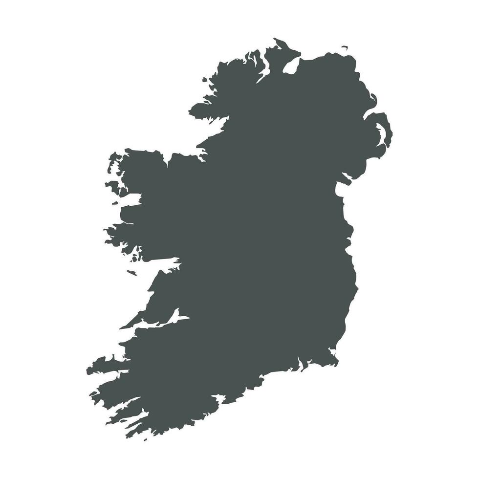 Irlanda vettore carta geografica. nero icona su bianca sfondo.
