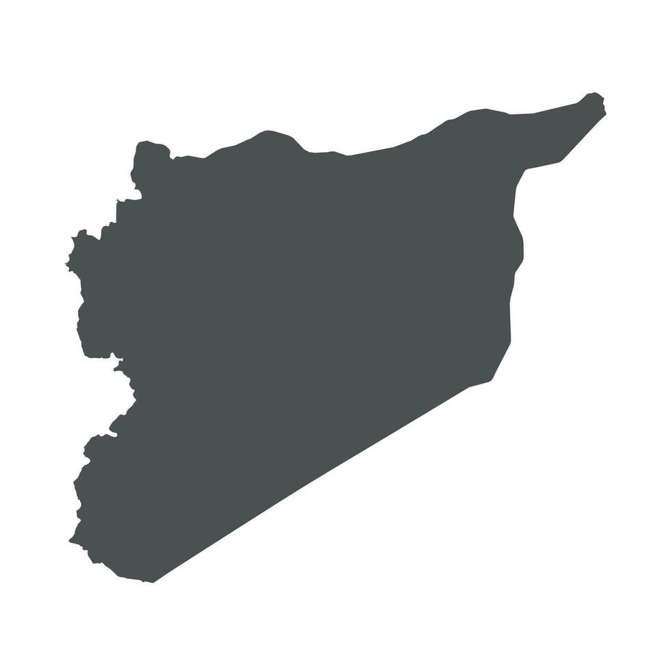 Siria vettore carta geografica. nero icona su bianca sfondo.