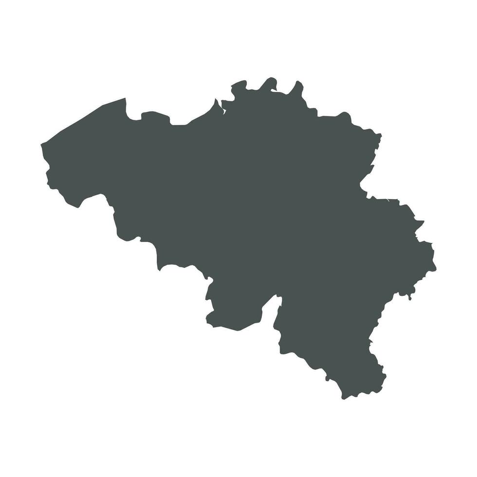Belgio vettore carta geografica. nero icona su bianca sfondo.