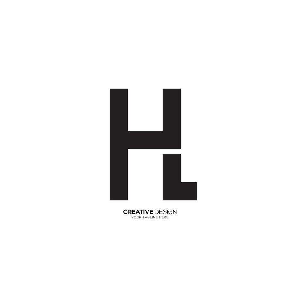 semplice forma unico lettera hl o lh moderno monogramma logo. hl logo. lh logoweb vettore