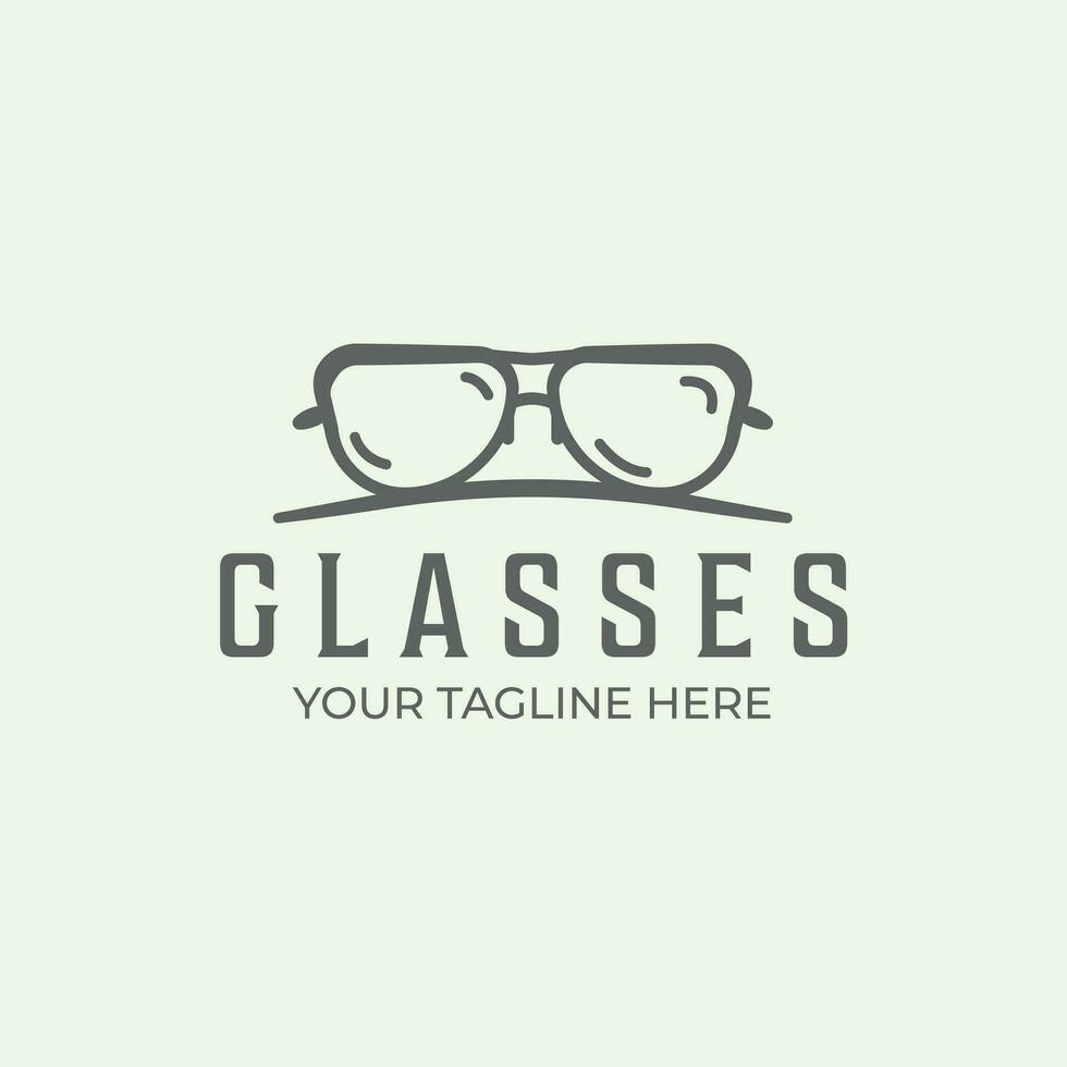 bicchieri logo linea arte minimalista design illustrazione creativo occhio protezione moda vettore