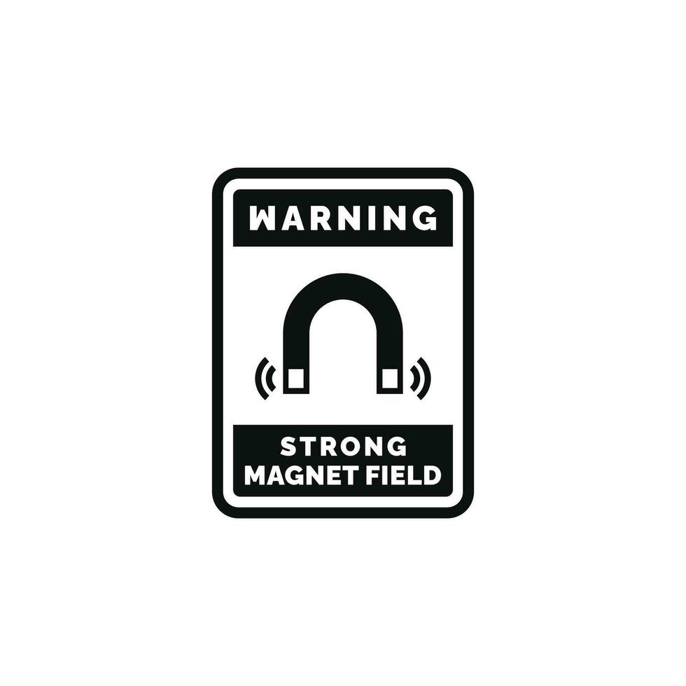 forte magnetico campo attenzione avvertimento simbolo design vettore