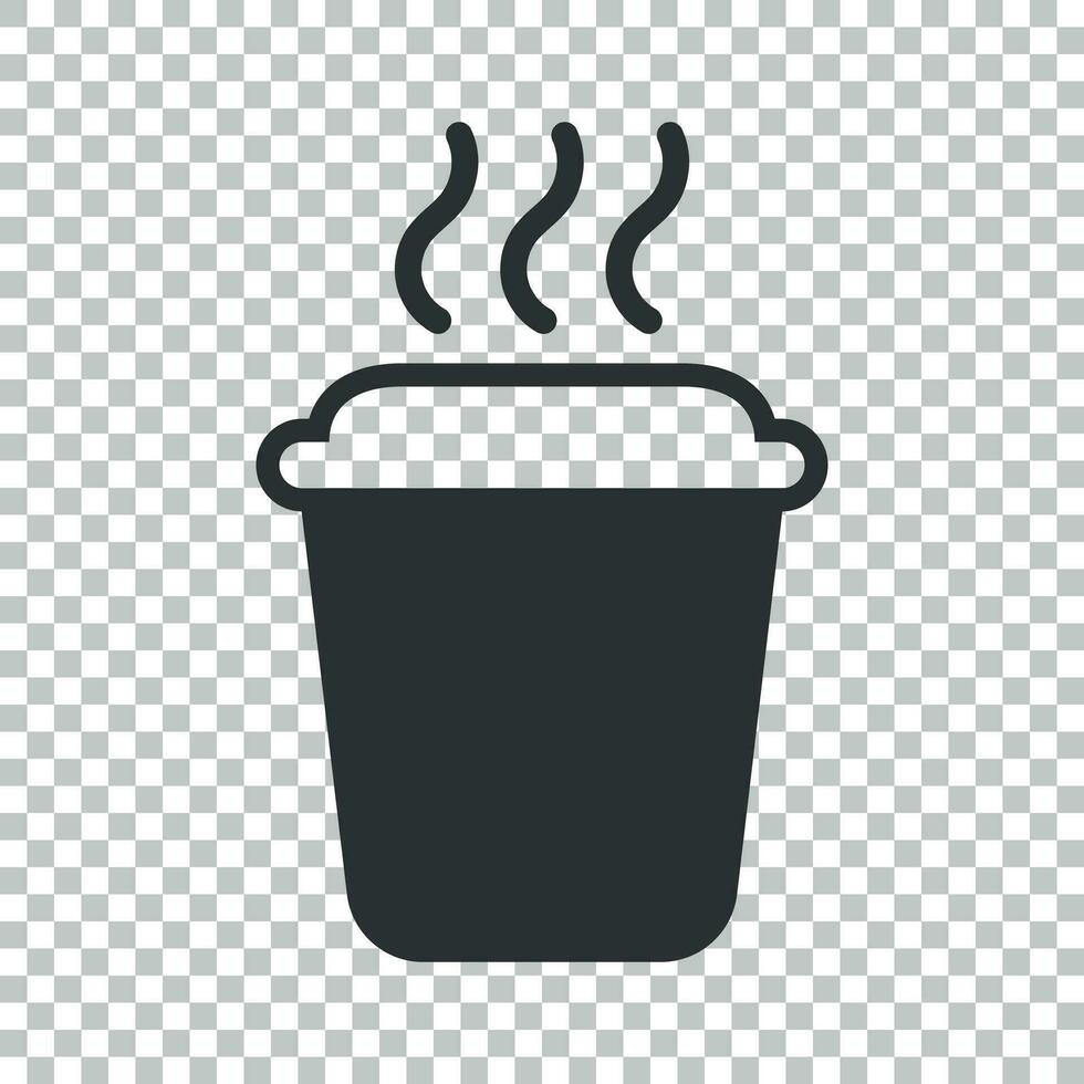 caffè, tè tazza icona nel piatto stile. caffè boccale vettore illustrazione su isolato sfondo. bevanda attività commerciale concetto.