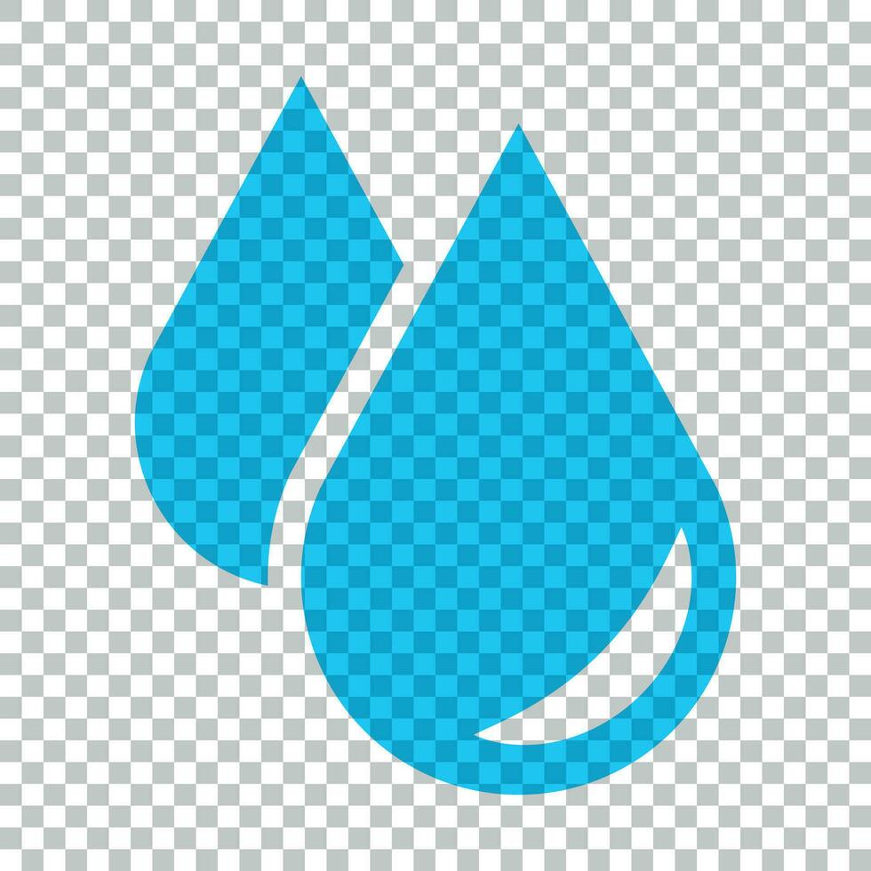 acqua far cadere icona nel piatto stile. goccia di pioggia vettore illustrazione su isolato sfondo. gocciolina acqua macchia attività commerciale concetto.