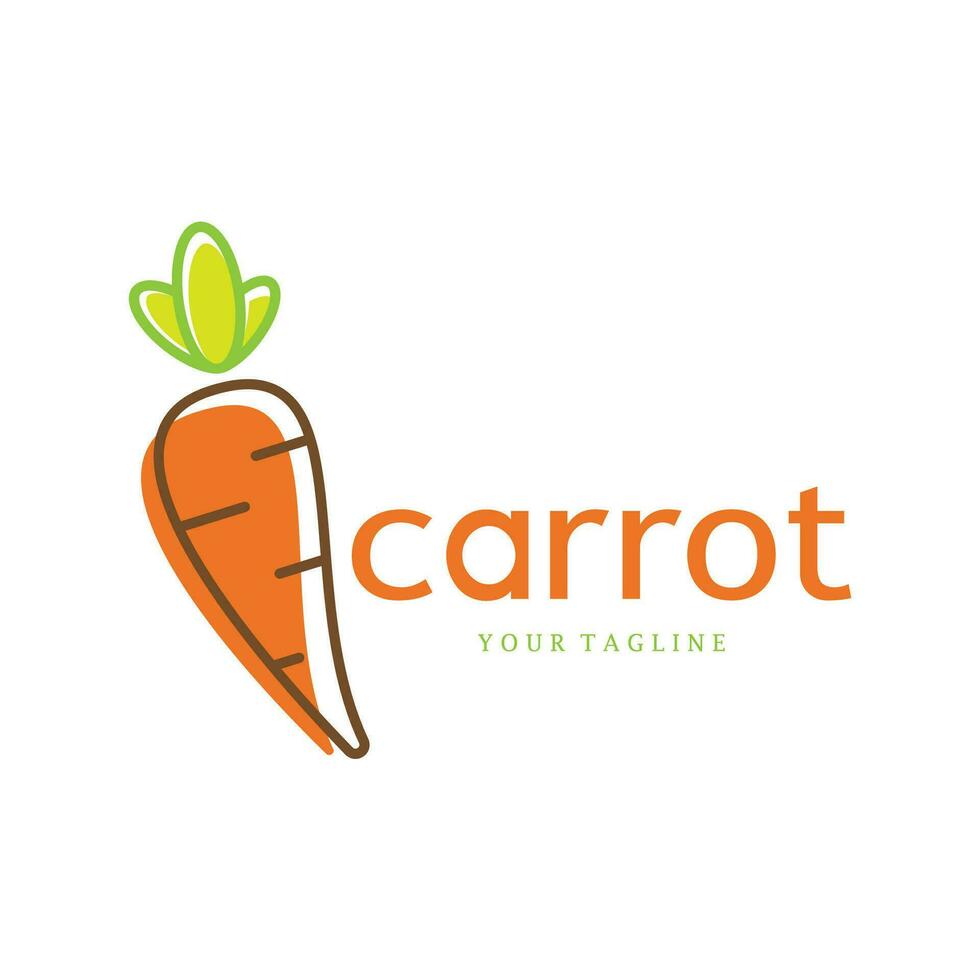 carota illustrazione creativo design carota agricolo Prodotto logo icona, carota in lavorazione, agricoltori mercato, vettore