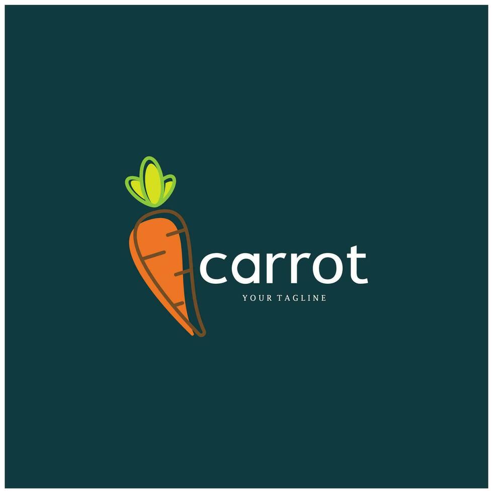 carota illustrazione creativo design carota agricolo Prodotto logo icona, carota in lavorazione, agricoltori mercato, vettore