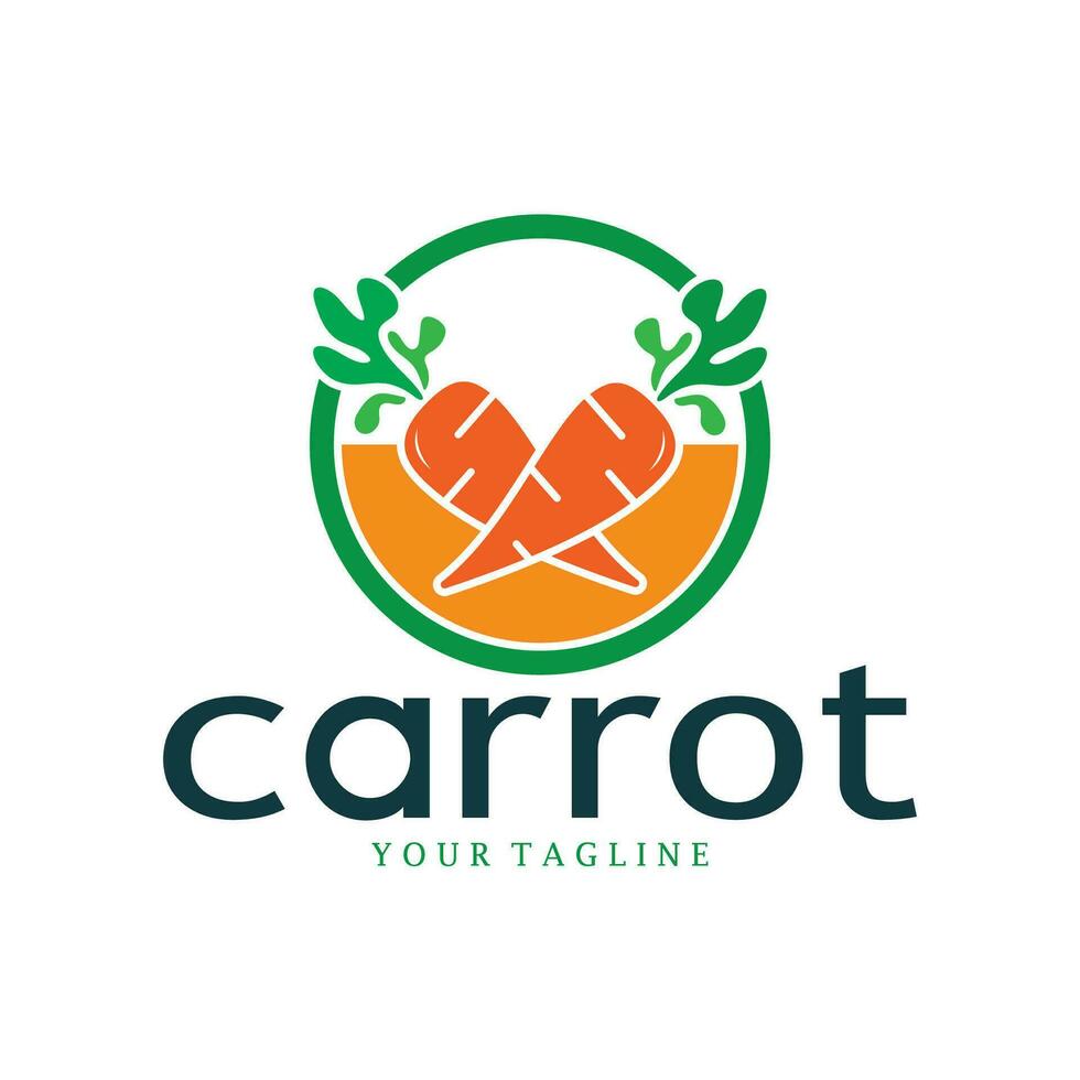 carota illustrazione creativo design carota agricolo Prodotto logo icona, carota elaborazione, vegano cibo, agricoltori mercato, vettore